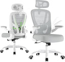 Ergonomic Mesh High-Back Office Chair with Lumbar Support, Headrest & Flip-Up Armrests