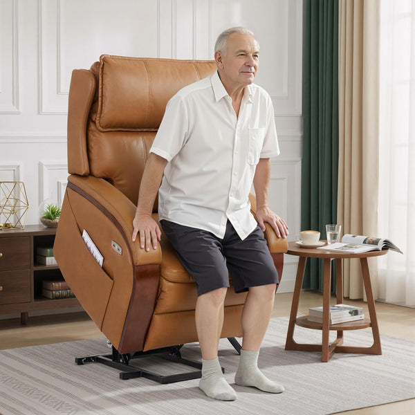 Power Lift Recliner Chair with Massage, Heat & Adjustable Headrest