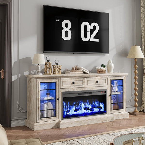 70" Fireplace TV Stand with 36" Electric Fireplace