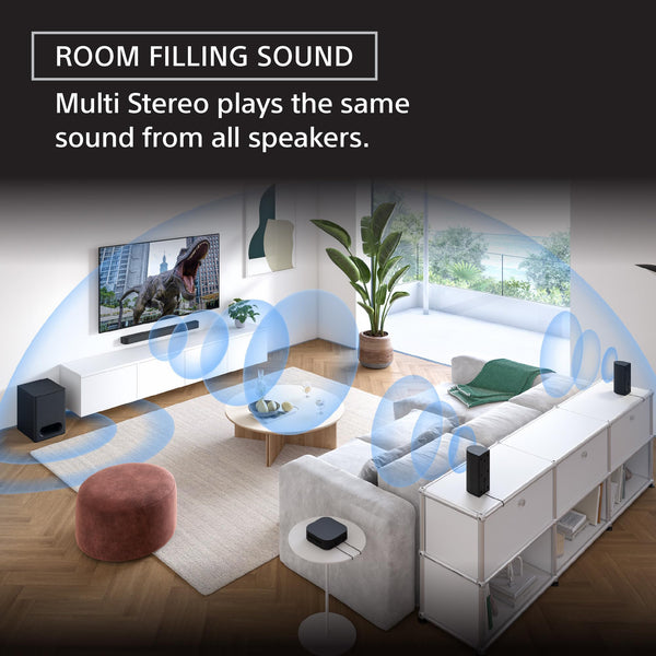 5.1ch Home Theater Soundbar System with Subwoofer & Rear Speakers
