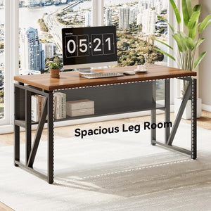 L-Shaped Executive Desk with Lateral File Cabinet