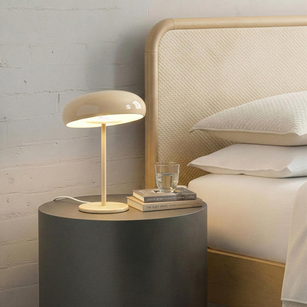 Ayla Globe Table Lamp — Dimmable LED, Metal Dome Shade