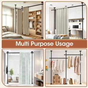 Adjustable Floor-to-Ceiling Room Divider Curtain Rod