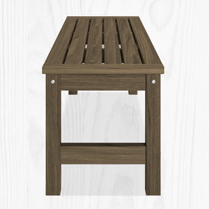 48" HDPE Outdoor Garden Bench – 2-Person Patio Bench