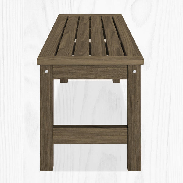 48" HDPE Outdoor Garden Bench – 2-Person Patio Bench