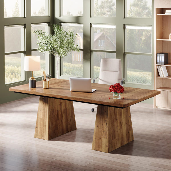 63-Inch Executive Desk with Double Pedestal