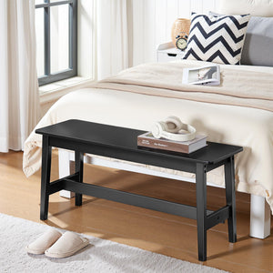 Bamboo Dining Bench with Metal Legs – Farmhouse Kitchen & Entryway Bench