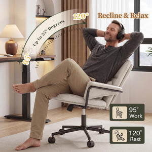 Mid-Back Ergonomic Office Chair with Lumbar Support