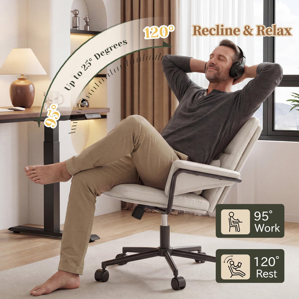 Mid-Back Ergonomic Office Chair with Lumbar Support
