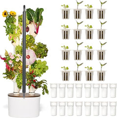 Indoor Hydroponic Growing System with LED Grow Lights