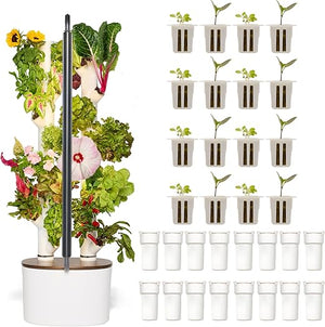 Indoor Hydroponic Growing System with LED Grow Lights
