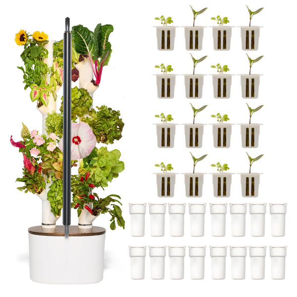 Indoor Hydroponic Growing System with LED Grow Lights