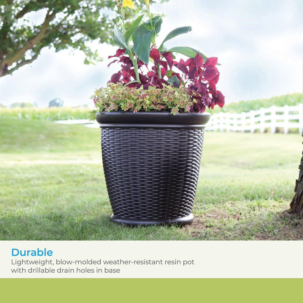 Wicker Planter Pot — Indoor & Outdoor, 16" & 18"