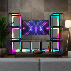 LED Infinity Mirror Display Cabinet with RGBW Lighting