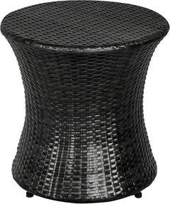 Hourglass Wicker Patio Side Table