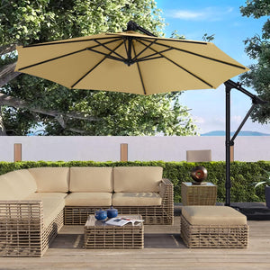 10 ft Cantilever Offset Patio Umbrella with Tilt & Rotate
