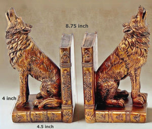 Wolf Bookends Set of 2