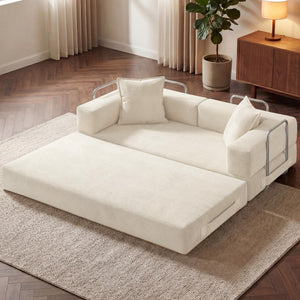 78" Convertible Sofa Bed – 5-in-1 Futon Couch, Corduroy, No Assembly