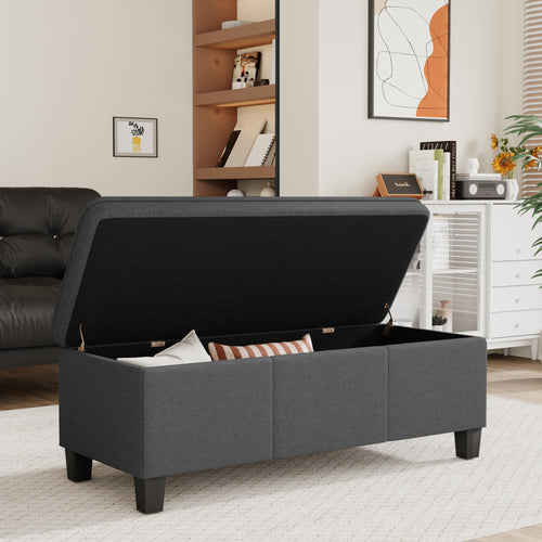 47-Inch Storage Ottoman Bench with Legs