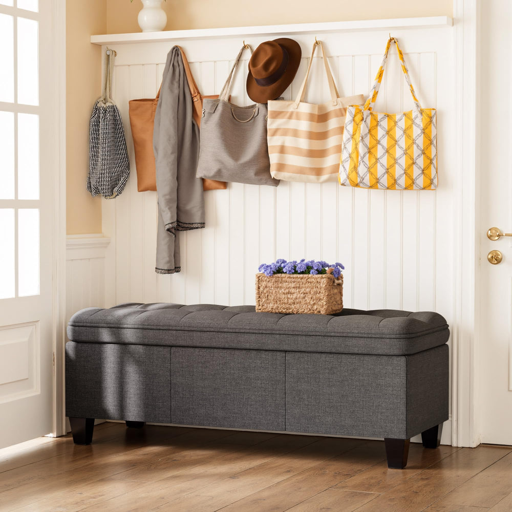 47-Inch Storage Ottoman Bench with Legs