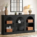 Narrow Entryway Console Table with 3-Tier Storage Shelf