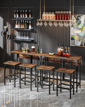 Folding Bar Table and 2-Stool Set