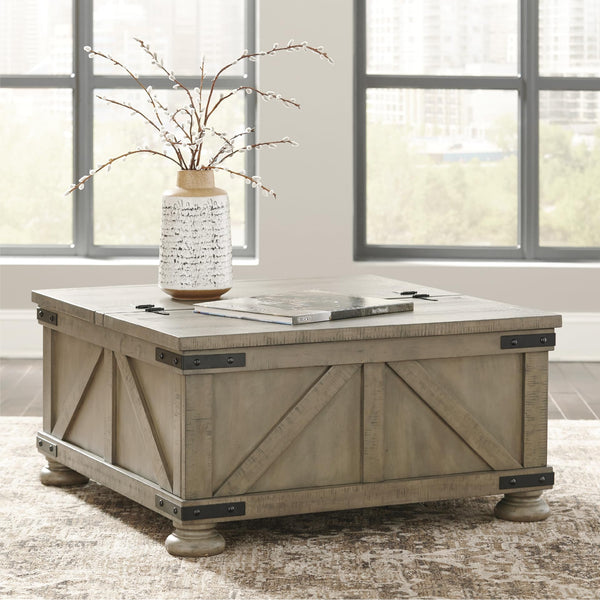 Farmhouse Square Lift-Top Coffee Table with Storage