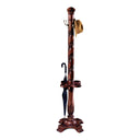 Free-Standing Wood Coat Rack with Umbrella Holder