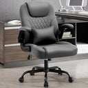 Ergonomic PU Leather Office Chair with Lumbar Support