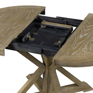 Round Extendable Dining Table with Butterfly Leaf