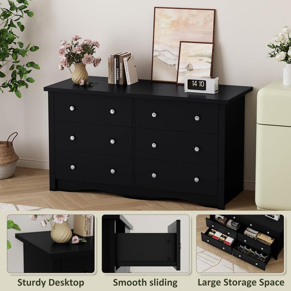 6-Drawer Dresser with TV Stand