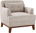 Oversized Accent Chair – Terry Fabric, Mid-Century Modern Reading Chair