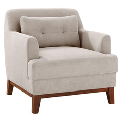 Oversized Accent Chair with Thick Cushion – Terry Fabric Armchair