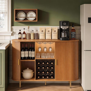 55" Wine Bar Cabinet with LED Lights