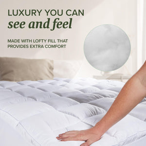Quilted Pillow Top Mattress Pad & Protector