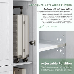 3-Door Wardrobe with Mirror, Drawers & Hanging Rod