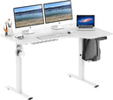 L-Shaped Electric Standing Desk 55 Inch Height Adjustable