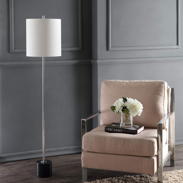 Chrome Marble LED Floor Lamp
