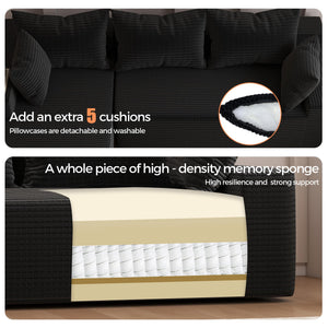 108" Modular Sectional Sofa L-Shape with Deep Seat