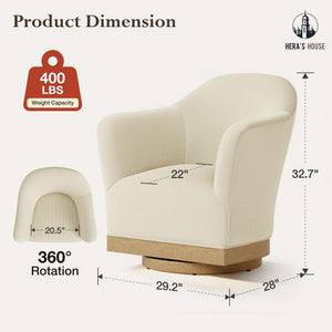Swivel Barrel Accent Chair – High-Back Armchair