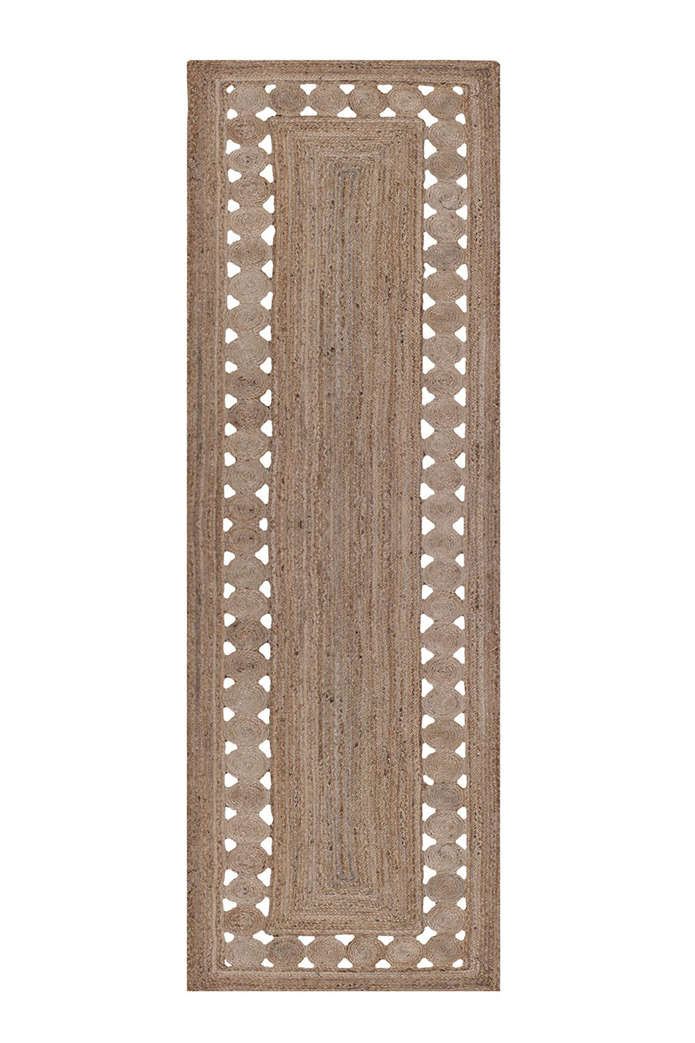 Handmade Braided Jute Runner Rug – 2'6" x 24'