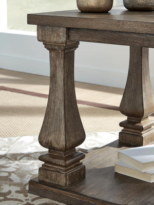 Modern Country Rectangular End Table – Weathered Gray