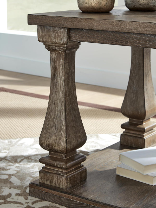 Modern Country Rectangular End Table – Weathered Gray