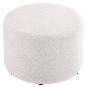 Round Woven Fabric Ottoman with Legs