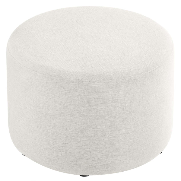 Round Woven Fabric Ottoman with Legs