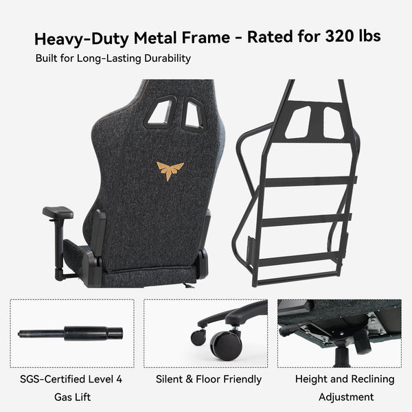 High Back Ergonomic Gaming Chair with 4D Armrests