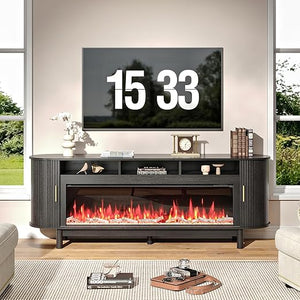 70-Inch Fireplace TV Stand with 50" Electric Fireplace for TVs up to 80"