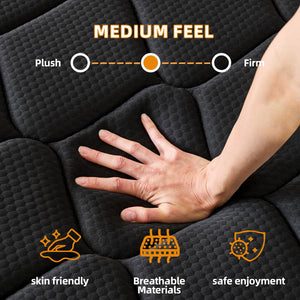 Twin Mattress 10 Inch Hybrid Memory Foam – Medium Firm