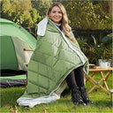 Cordless Heated Wearable Blanket Hoodie with Detachable Hood