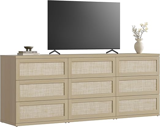 Rattan Dresser with Drawers – Modular Chest of Drawers for Bedroom